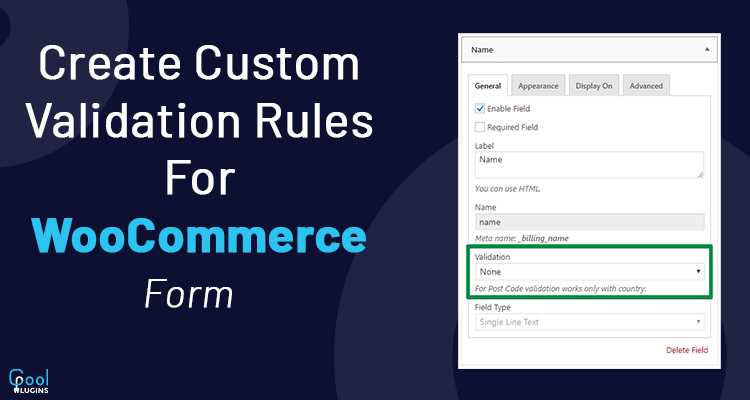 Custom woocommerce form validation