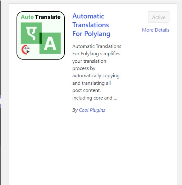 Automatic translations for polylang